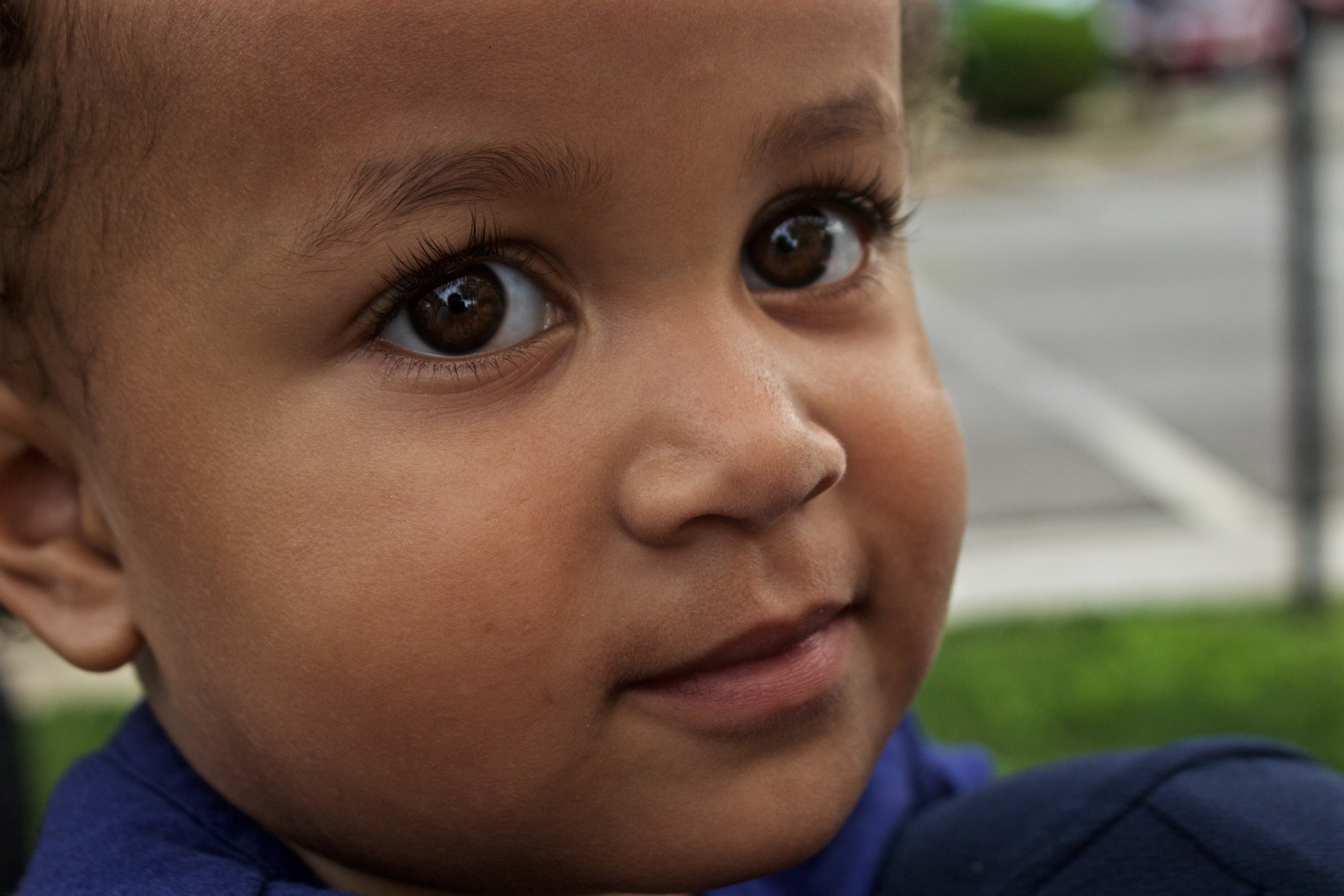 Child looking at Brandon